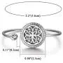 Cupimatch Adjustable Essential Oil Diffuser Bracelet, Stainless Steel CZ Aromatherapy Locket Bangle 8 Color Pads Jewelry Set for Women Girl Gifts