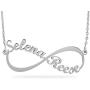 Joelle Jewelry Design 18K White Gold Infinite Love Name Necklace