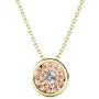 St.Claire Swarovski Crystal 18K Gold Plated Round Necklace 925 Sterling Silver Birthstone Pendant Necklaces for Women Christmas Jewelry Gift