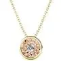 St.Claire Swarovski Crystal 18K Gold Plated Round Necklace 925 Sterling Silver Birthstone Pendant Necklaces for Women Christmas Jewelry Gift