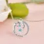 C&U 925 Sterling Silver for Mom Necklace Star Necklace I Love You Forever Pendant Necklace Jewelry Gifts for Women Mom Daughter Wife Girls