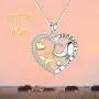 YFN 925 Sterling Silver Mom Horse Elephant Sloth Heart Pendant Necklace Christmas Day Jewelry Gift for Women YFN 925 Sterling Silver Mom Horse Elephant Sloth Heart Pendant Necklace Christmas Day Jewelry Gift for Women