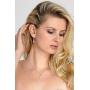 Mariell Wedding Necklace & Earrings CZ Jewelry Set with Dainty Freshwater Pearl for Bridesmaids & Brides