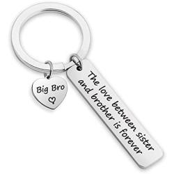 Brother Sister Keychain Big Bro Mid Bro Lil Bro Big Sis Mid Sis Lil Sis Brother Sister Gifts Family Jewelry