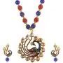 Efulgenz Indian Bollywood Kundan Peacock Pendant Pearl Beaded Bridal Necklace Earrings Wedding Jewelry Set for Women Efulgenz Indian Bollywood Kundan Peacock Pendant Pearl Beaded Bridal Necklace Earrings Wedding Jewelry Set for Women
