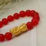 Angushiny Jade Crystals and Healing Stones Beaded Bracelets feng Shui Black Obsidian Bracelet with Pixiu Attract Wealth Lucky for Women