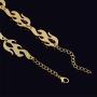 Hip Hop Flame Choker Necklace Earing Set Streetwear Punk Style Gold Black Pendant Necklace Accessory Cool Rock Chain Necklace Jewelry Accessories for Hip Hop Male Female Lovers