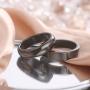 LIU JUN Genuine Hematite Rings for Women Men,Anxiety Balance Magnet Stone Hematite Rings That Absorb Negative Energy and Break,Friendship Cute for Teen Girls Gifts Jewelry(6mm-2Pcs)