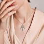ONEFINITY Owl/Dragonfly Dream Catcher Necklace 925 Sterling Silver Owl/Dragonfly Feather Pendant Jewelry Gift for Women
