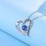 Mothers Day Necklace for Mom Birthday Gifts Love Heart Pendant Love You to the Moon and Back September Blue Sapphire Jewelry Sterling Silver Necklace Mothers Day Necklace for Mom Birthday Gifts Love Heart Pendant Love You to the Moon and Back September Blue Sapphire Jewelry Sterling Silver Necklace