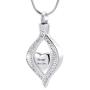 Minicremation Cremation Jewelry for Ashes The Eye of My Heart Keepsake Memorial Jewelry for Urn Necklace Stainless Steel Ashes Pendant with 20 Inch Chain