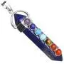 BEADNOVA 7 Chakra Gemstones Necklace Hexagonal Healing Point Crystal Pendant Necklace Stainless Steel Chain 18'' BEADNOVA 7 Chakra Gemstones Necklace Hexagonal Healing Point Crystal Pendant Necklace Stainless Steel Chain 18''