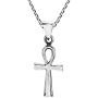 Mystic Egyptian ANKH Cross .925 Sterling Silver Pendant Necklace