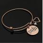 Luvalti Charm Bracelet I Love You to The Moon & Back Adjustable Bangle Gift for Women Girl Sister Mother Friends Womens Rose Gold