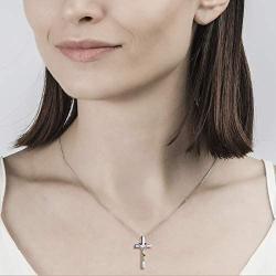 oGoodsunj 925 Sterling Silver Cross Urn Necklace Memorial Pendant Cremation Keepsake Jewelry for Ashes