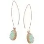 Humble Chic Simulated Druzy Needle Drops - Boho Gold-Tone Threader Upside-Down Long Hoop Dangle Earrings for Women - Created Geode Stone Sparkly Pendants Humble Chic Simulated Druzy Needle Drops - Boho Gold-Tone Threader Upside-Down Long Hoop Dangle Earrings for Women - Created Geode Stone Sparkly Pendants