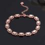 CiNily Adjustable Fire Opal Bracelets for Women Girls 18K White Gold/Rose Gold Plated Gemstone Bracelet Opal Jewelry Gifts