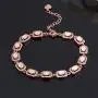 CiNily Adjustable Fire Opal Bracelets for Women Girls 18K White Gold/Rose Gold Plated Gemstone Bracelet Opal Jewelry Gifts