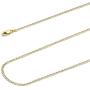 14k REAL Two Tone Gold Solid 2mm Flat Mariner White Pave Chain Necklace with Lobster Claw Clasp