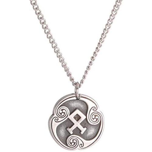 LUSSO Rune Amulet Charms Necklace Norse Viking Runes Collection Charms Pendant Talisman Futhark Jewelry for Women Men