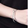 Vitaltyextracts Silver Plated Bracelet Shining Bangle Bracelets (Silver)