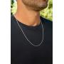 Authentic Solid Sterling Silver Rope Diamond-Cut Braided Twist Link .925 Rhodium Necklace Chains 1.5MM - 5.5MM, 16'' - 30'', Made In Italy, Men & Women, Next Level Jewelry
