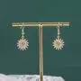 18k Gold Sunflower Drop Earrings Dainty Cubic Zirconia Flower Earrings Hypoallergenic Handmade Earrings Gift for Women Girls 18k Gold Sunflower Drop Earrings Dainty Cubic Zirconia Flower Earrings Hypoallergenic Handmade Earrings Gift for Women Girls