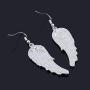 2 Pcs Womens Crystal Guardian Angel Wings Dangle Earrings & Angel Vintage Long Drop Earrings Wings Adjustable Rings Christmas Biker Jewelry - Lead & Nickle Free -