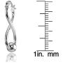 Sterling Silver Infinity Figure 8 Bead Drop Earrings