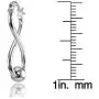 Sterling Silver Infinity Figure 8 Bead Drop Earrings