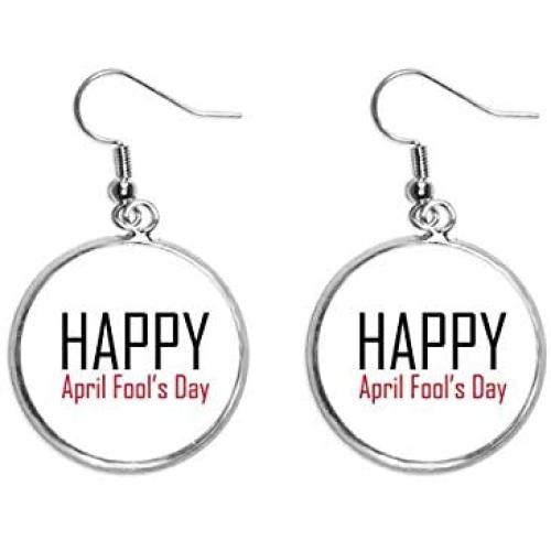 Celebrate April Fools Day Festival Holiday Ear Dangle Silver Drop Earring Jewelry Woman