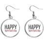 Celebrate April Fools Day Festival Holiday Ear Dangle Silver Drop Earring Jewelry Woman