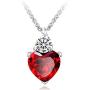 IDOXE Queen of Hearts Necklace 925 Sterling Silver Chain January Birthstone Red Heart Toy Princess Halloween Accessories Jewelry Valentines Gift for Her ( Red January)