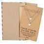 Quan Jewelry Star Pendants Matching Friendship Necklace for 2, Gifts for Her with Greeting Card