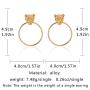 Doubnine Lion Head Earrings Gold Circle Dangle Baroque Animal Earrings Women Accessories Gift