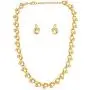 Crunchy Fashion Bollywood Style Gold Plated Party Wear Traditional Indian Crystal Jewelry Necklace and Earrings Set