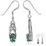 Silvershake Simulated Color Change Alexandrite 925 Sterling Silver Celtic Knot Dangle Hook Earrings Silvershake Simulated Color Change Alexandrite 925 Sterling Silver Celtic Knot Dangle Hook Earrings