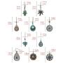Indian Earrings for Women, Fashion Hollow Dangle Earrings Set for Women Girls Bohemian National Style Eardrop with Bronze Waterdrop Leaf hand Shaped Vintage Jewelry for Gifts,10 Pairs