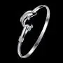Greendou Fashion Jewelry 925 Sterling Silver Dolphin Bangle Bracelet Greendou Fashion Jewelry 925 Sterling Silver Dolphin Bangle Bracelet