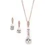 Mariell 14K Rose Gold Plated Teardrop CZ Wedding Necklace and Earrings Set for Bridal or Bridesmaids Mariell 14K Rose Gold Plated Teardrop CZ Wedding Necklace and Earrings Set for Bridal or Bridesmaids
