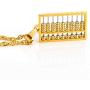 Ineffable 18K Gold Plated/Stainless Steel Abacus Necklaces for Women Pendant Necklaces Men Vintage Matching Chain Valentine Gift