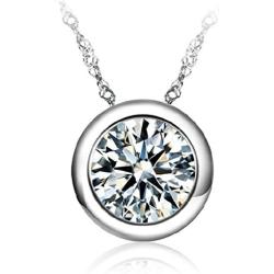 Vadugas AAA Zircons Pendant Silver Necklace and Studs Jewelry Sets - Antiallergic