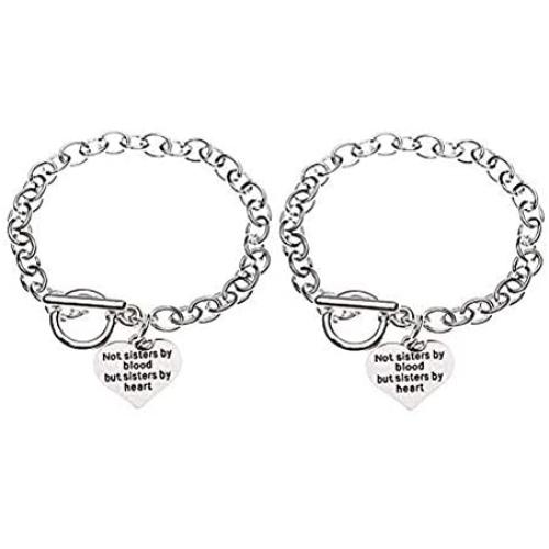 Infinity Collection Best Friends Bracelet- Not Sisters by Blood But Sisters by Heart Bracelet- Friend Jewelry for Friend Chain