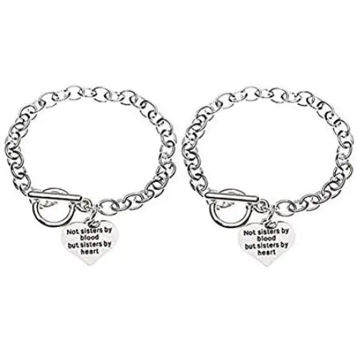 Infinity Collection Best Friends Bracelet- Not Sisters by Blood But Sisters by Heart Bracelet- Friend Jewelry for Friend Chain