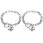 Infinity Collection Best Friends Bracelet- Not Sisters by Blood But Sisters by Heart Bracelet- Friend Jewelry for Friend Chain