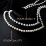 BABEYOND 1920s Gatsby Multilayer Pearl Necklace Vintage Bridal Pearl Necklace Earrings Jewelry Set
