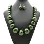 Fashion 21 Womens Large Big Simulated Pearl Statement 18'' Necklace and Earrings Set