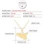 Heavstjer Fashion 18K Gold Plated Alloy Sicily Map Pendant Necklace,20inches Link Chain