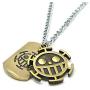 KOGNGU One Piece Trafalgar Law Necklace Chain Pendant Anime Cosplay (Metal Chain & Bronze)