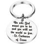 BEKECH Inspirational Gifts Be Who God Meant You to Be and You Will Set The World On Fire Keychain Faith Jewelry Best Friend Encouragement Gift